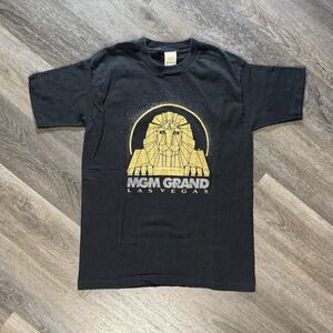 Vintage 90s MGM Grand Shirt Size S Single Stitch Lion Black 1993 Vegas Casino
